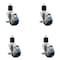 Service Caster 3'' SS Blue Poly Swivel 1-7/8'' Expanding Stem Caster Set with Brake, 4PK SCC-SSEX20S314-PPUB-BLUE-TLB-178-4 - alternate 1